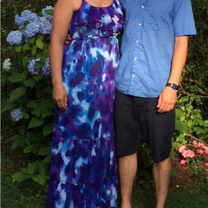 Bisou Bisou flowy tye dye maxi dress